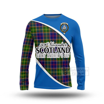 Dalrymple Family Crest Tartan Long Sleeve T-Shirt Celebrate Saint Andrew's Day in Style Unisex - Tartan Vibes Clothing