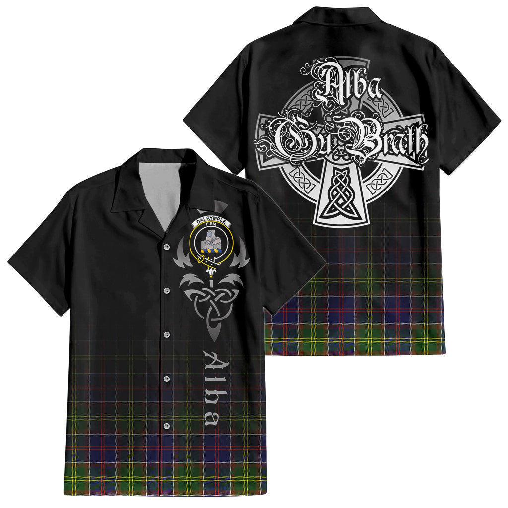 Dalrymple Tartan Hawaiian Shirt Shirt Featuring Alba Gu Brath Family Crest Celtic Inspired Kid - Tartan Vibes Clothing