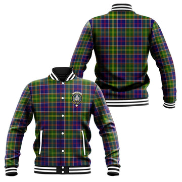 Dalrymple Tartan Baseball Jacket with Family Crest Unisex - Tartan Vibes Clothing