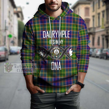 Dalrymple Tartan Hoodie with Family Crest DNA In Me Style Pullover Hoodie - Tartan Vibes Clothing