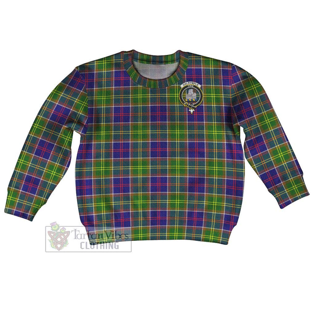 Dalrymple Tartan Kid Ugly Sweater with Family Crest Kid - Tartan Vibes Clothing
