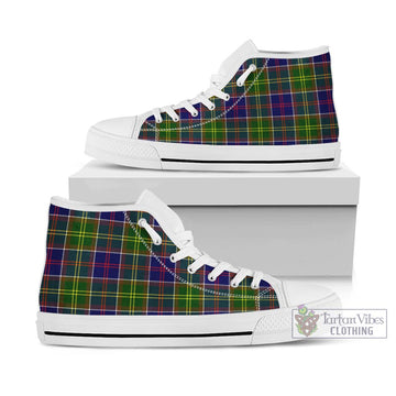 Dalrymple Tartan High Top Shoes Kid High Top - White Sole - Tartan Vibes Clothing
