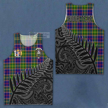 Dalrymple Crest Tartan Men's Tank Top with New Zealand Silver Fern Half Style