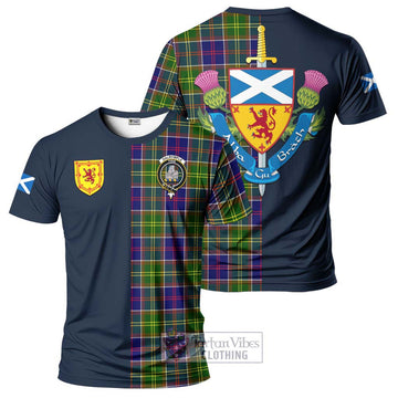 Dalrymple Tartan T-Shirt Alba with Scottish Lion Royal Arm Half Style Kid's Shirt - Tartan Vibes Clothing