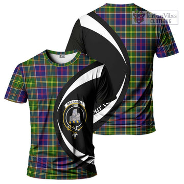 Dalrymple Tartan T-Shirt with Family Crest Circle Style Kid's Shirt - Tartan Vibes Clothing