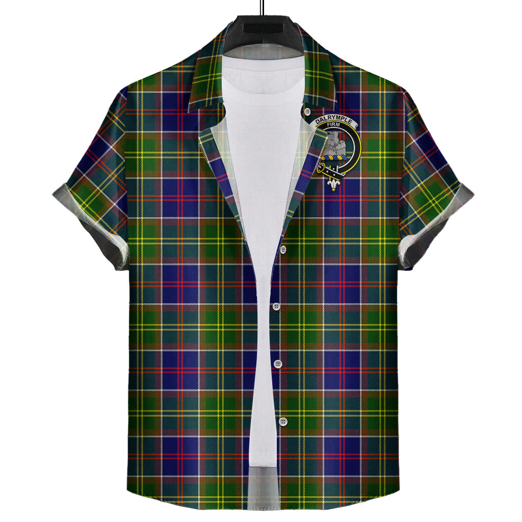 dalrymple-tartan-short-sleeve-button-down-shirt-with-family-crest