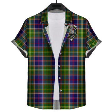 Dalrymple Tartan Hawaiian Shirt with Family Crest Kid - Tartan Vibes Clothing