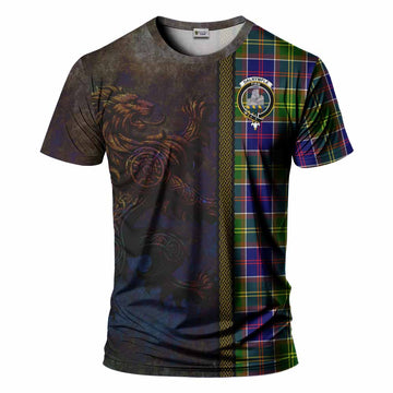 Dalrymple Tartan Family Crest T-Shirt Alba Gu Brath Be Brave Lion Ancient Style Kid's Shirt - Tartan Vibes Clothing