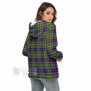Dalrymple Tartan Women's Borg Fleece Hoodie with Half Zip - Tartan Vibes Clothing