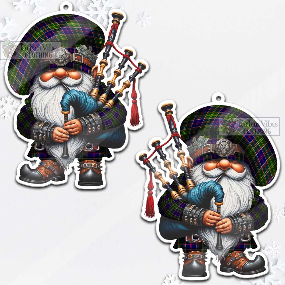 Dalrymple Tartan Bagpiper Gnome Christmas Ornament - Tartan Vibes Clothing