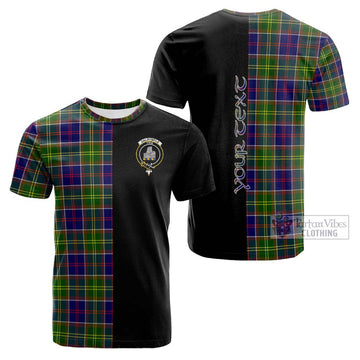 Dalrymple Tartan Cotton T-shirt with Family Crest and Half Of Me Style