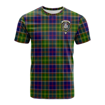 Dalrymple Tartan T-Shirt with Family Crest
