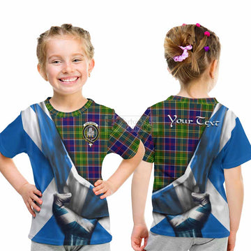 Dalrymple Tartan Kid T-Shirt with Family Crest Scotland Patriotic Style - Tartan Vibes Clothing