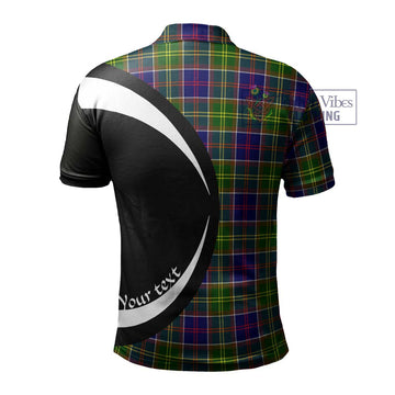 Dalrymple Tartan Men's Polo Shirt with Family Crest Circle Style - Tartan Vibes Clothing
