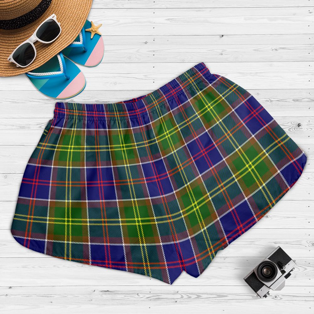 Dalrymple Tartan Womens Shorts with Family Crest - Tartan Vibes Clothing