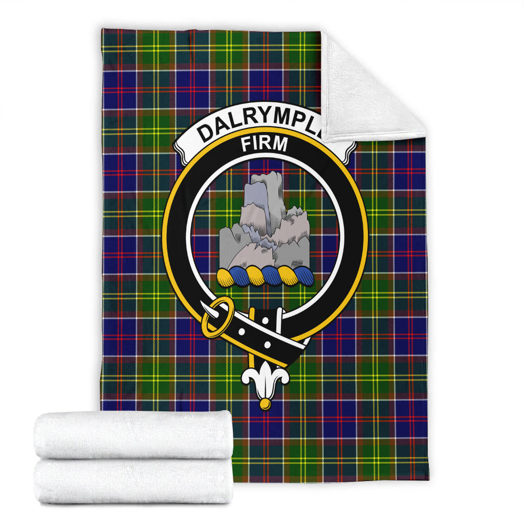 Dalrymple Tartan Blanket with Family Crest - Tartan Vibes Clothing
