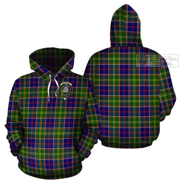 Dalrymple Tartan Cotton Hoodie with Family Crest - Tartan Vibes Clothing