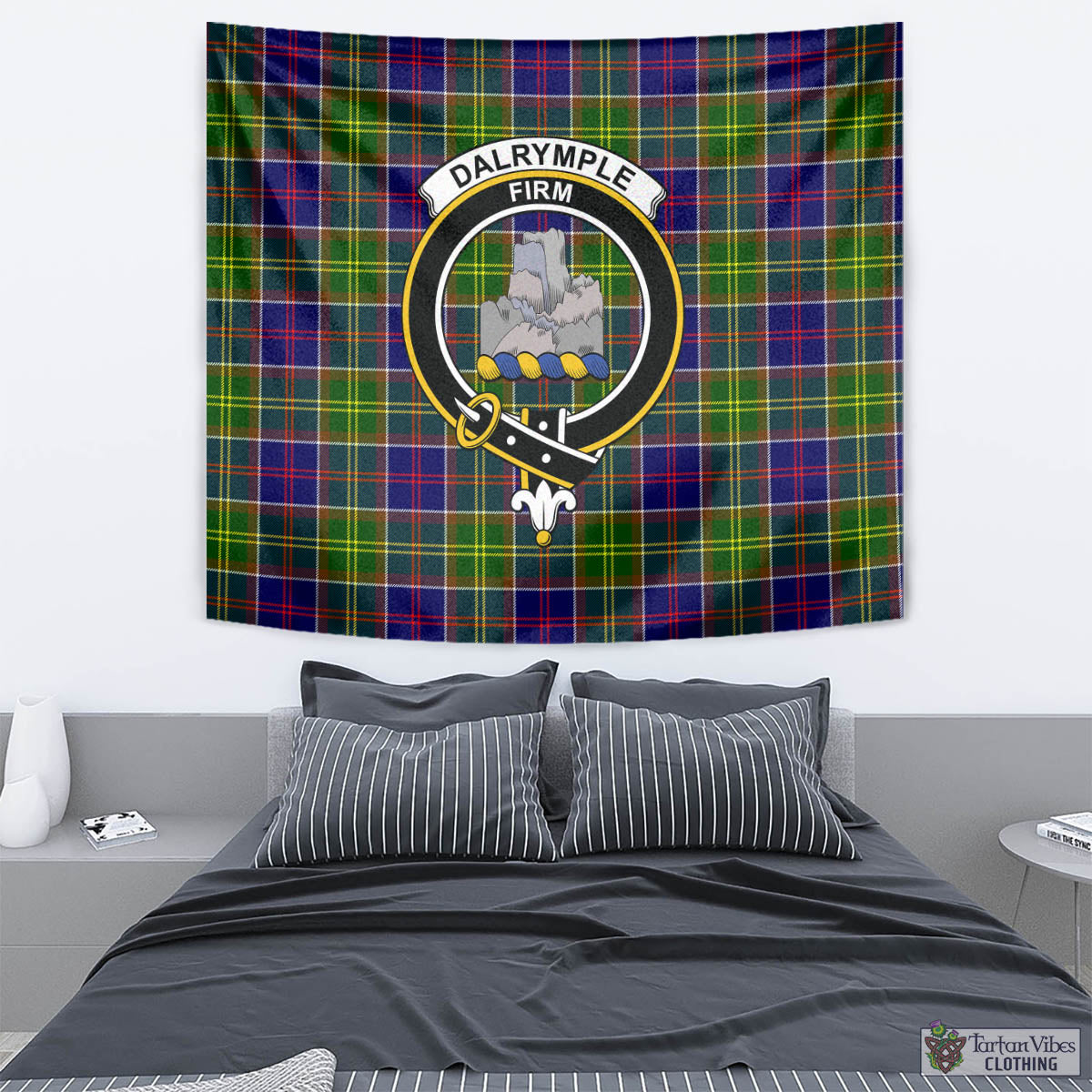 Dalrymple Tartan Tapestry Wall Hanging and Home Decor for Room with Family Crest - Tartan Vibes Clothing
