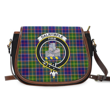 Dalrymple Tartan Saddle Bag with Family Crest - Tartan Vibes Clothing