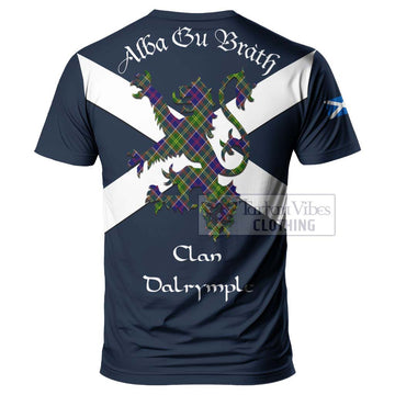 Dalrymple Tartan Lion Rampant T-Shirt Proudly Display Your Heritage with Alba Gu Brath and Clan Name - Tartan Vibes Clothing