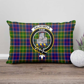 Dalrymple Tartan Pillow Cover with Family Crest - Tartan Vibes Clothing