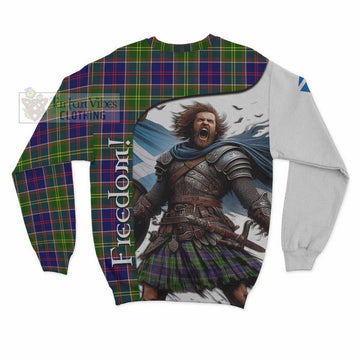 Dalrymple Crest Tartan Sweatshirt Inspired by the Freedom of Scottish Warrior