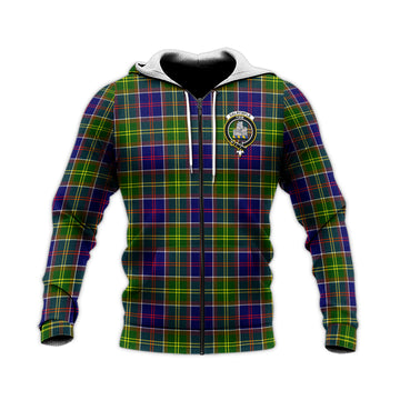 Dalrymple Tartan Knitted Hoodie with Family Crest Unisex Knitted Zip Hoodie - Tartan Vibes Clothing
