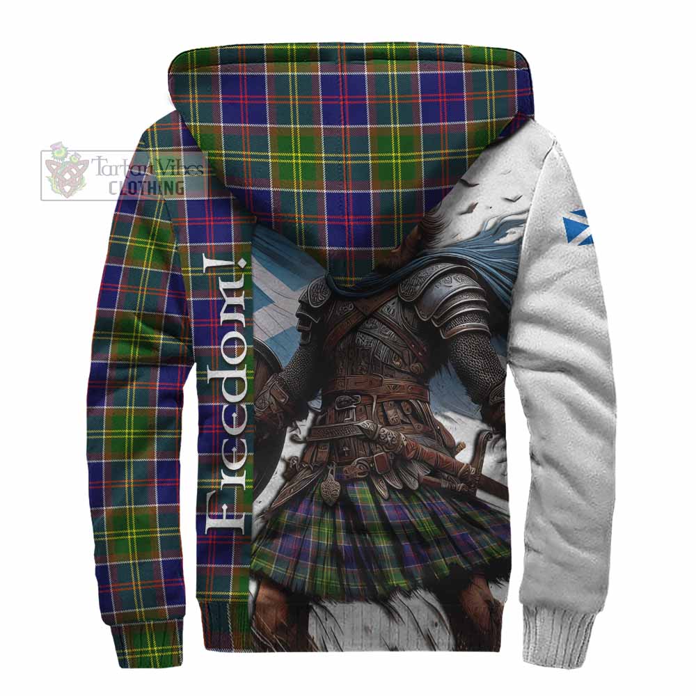 Tartan Vibes Clothing Dalrymple Crest Tartan Sherpa Hoodie Inspired by the Freedom of Scottish Warrior