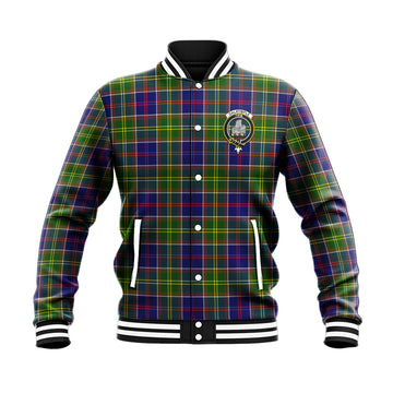 Dalrymple Tartan Baseball Jacket with Family Crest - Tartan Vibes Clothing