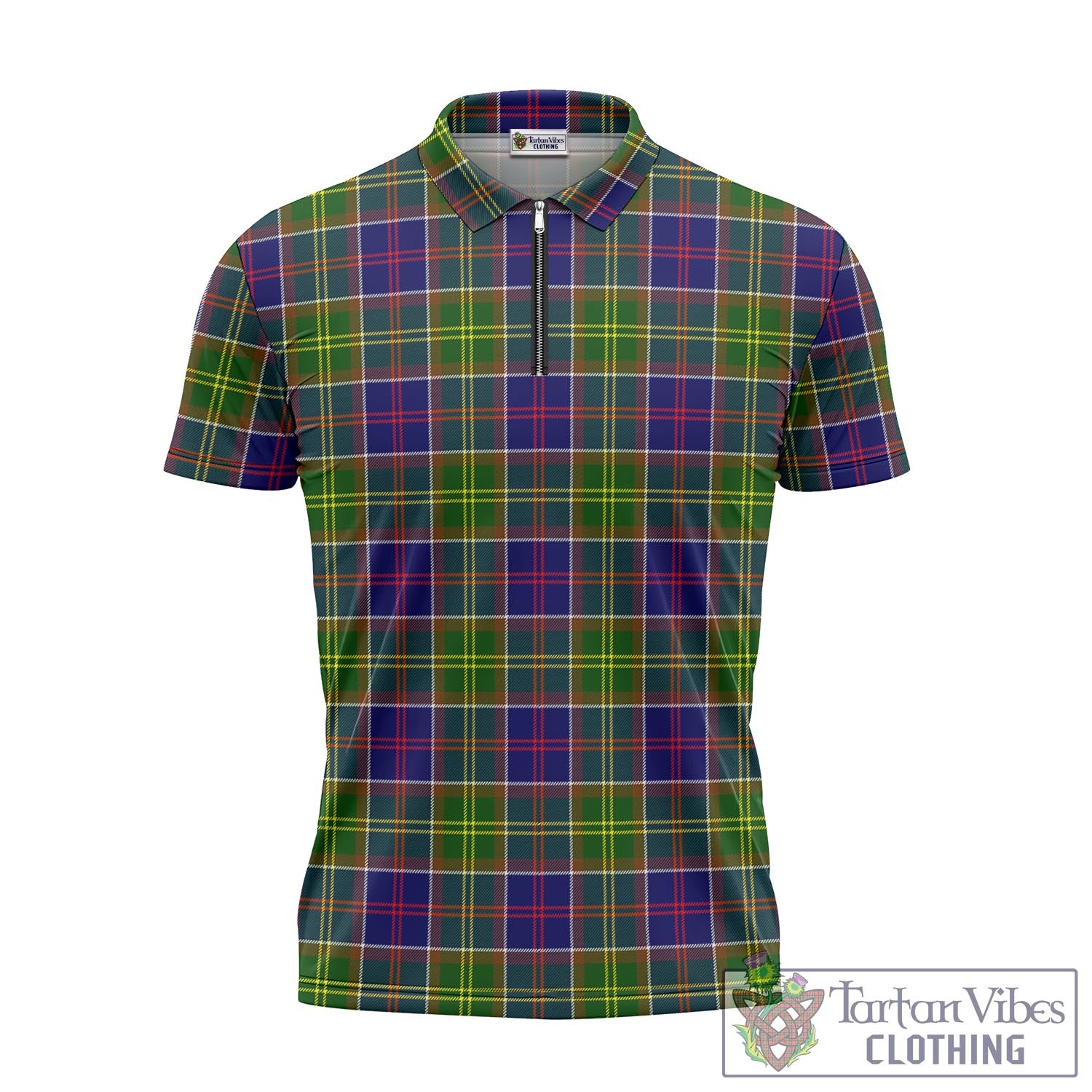 Dalrymple Tartan Zipper Polo Shirt - Tartan Vibes Clothing