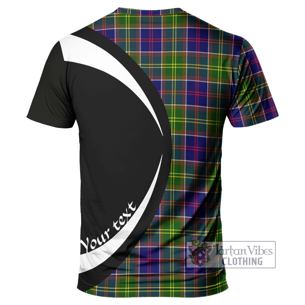 Dalrymple Tartan T-Shirt with Family Crest Circle Style - Tartan Vibes Clothing