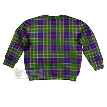 Dalrymple Tartan Kid Ugly Sweater with Family Crest - Tartan Vibes Clothing