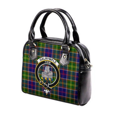 Dalrymple Tartan Shoulder Handbags with Family Crest - Tartan Vibes Clothing