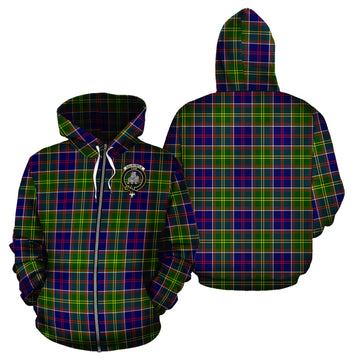 Dalrymple Tartan Hoodie with Family Crest