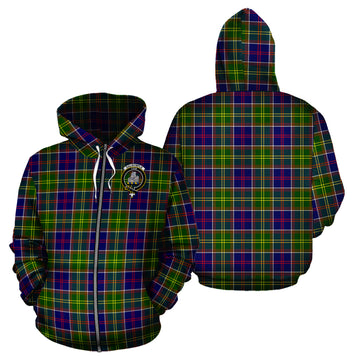 Dalrymple Tartan Hoodie with Family Crest - Tartan Vibes Clothing