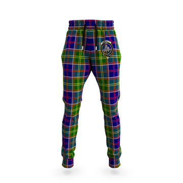 Dalrymple Tartan Joggers Pants with Family Crest 5XL - Tartan Vibes Clothing