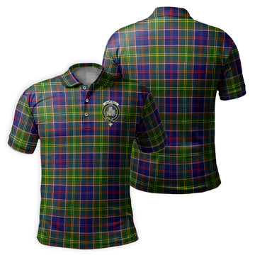 Dalrymple Tartan Men's Polo Shirt with Family Crest