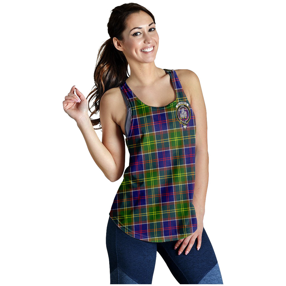 Dalrymple Tartan Women Racerback Tanks with Family Crest - Tartan Vibes Clothing