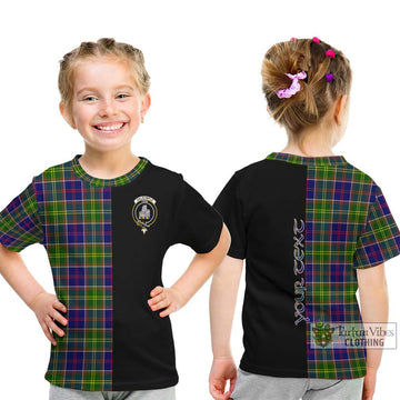 Dalrymple Tartan Kid T-Shirt with Family Crest and Half Of Me Style - Tartan Vibes Clothing