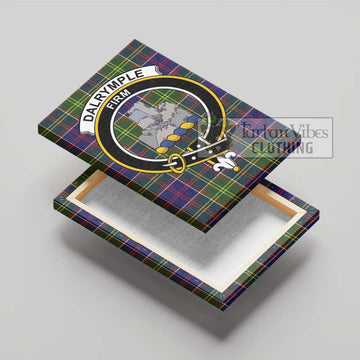Dalrymple Tartan Canvas Print Wall Art with Family Crest
