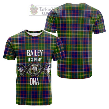 Dalrymple Tartan Cotton T-shirt with Family Crest DNA In Me Style