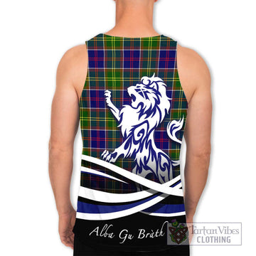 Dalrymple Tartan Men's Tank Top with Alba Gu Brath Regal Lion Emblem - Tartan Vibes Clothing