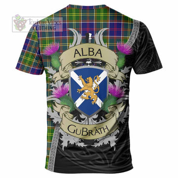 Dalrymple Tartan Family Crest T-Shirt Lion Rampant Royal Thistle Shield Celtic Inspired - Tartan Vibes Clothing