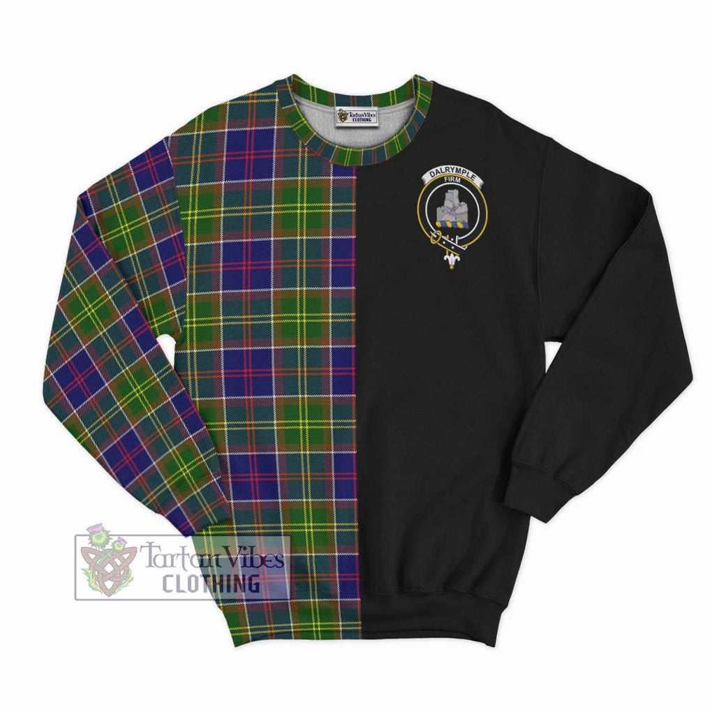 Dalrymple Tartan Sweatshirt with Family Crest and Half Of Me Style - Tartan Vibes Clothing