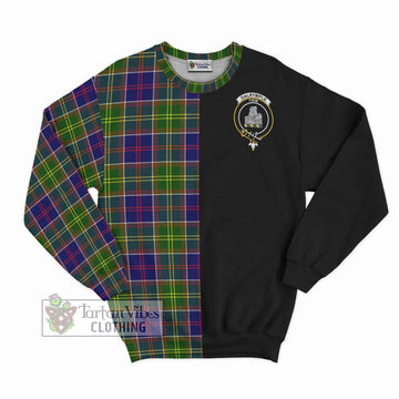 Dalrymple Tartan Sweatshirt with Family Crest and Half Of Me Style - Tartan Vibes Clothing