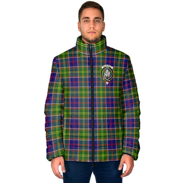 Dalrymple Tartan Padded Jacket with Family Crest