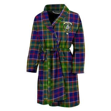 Dalrymple Tartan Bathrobe with Family Crest Unisex M - Tartan Vibes Clothing