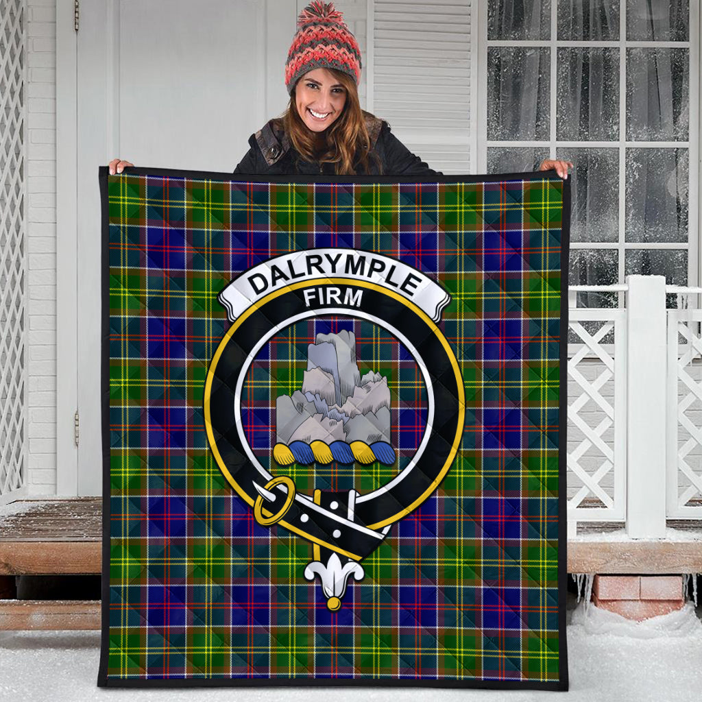 dalrymple-tartan-quilt-with-family-crest