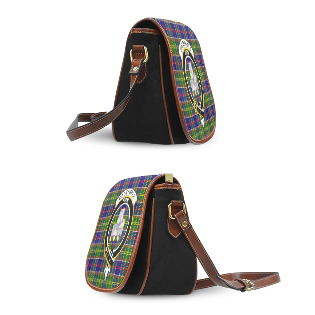 Dalrymple Tartan Saddle Bag with Family Crest - Tartan Vibes Clothing
