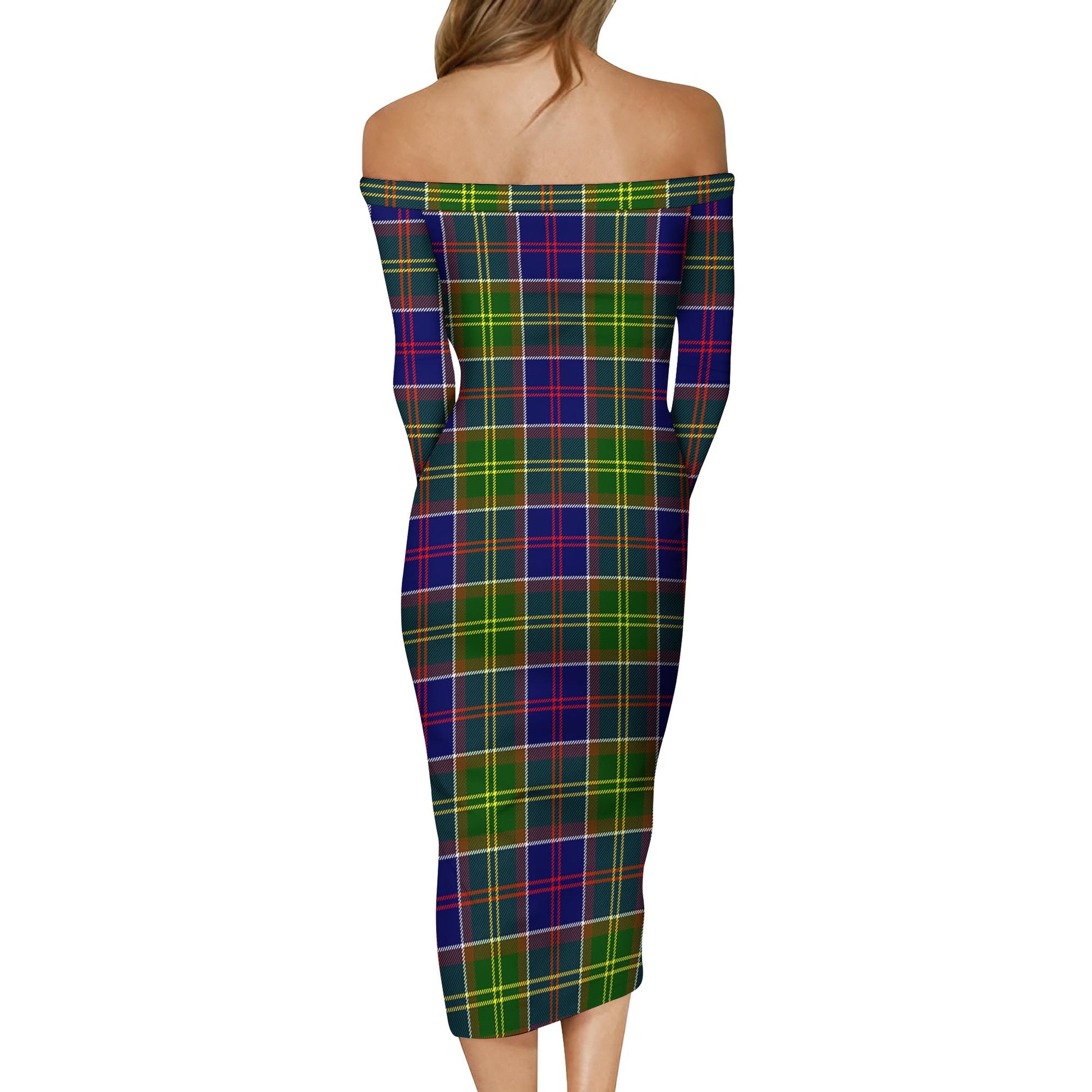 Dalrymple Tartan Off Shoulder Lady Dress - Tartan Vibes Clothing